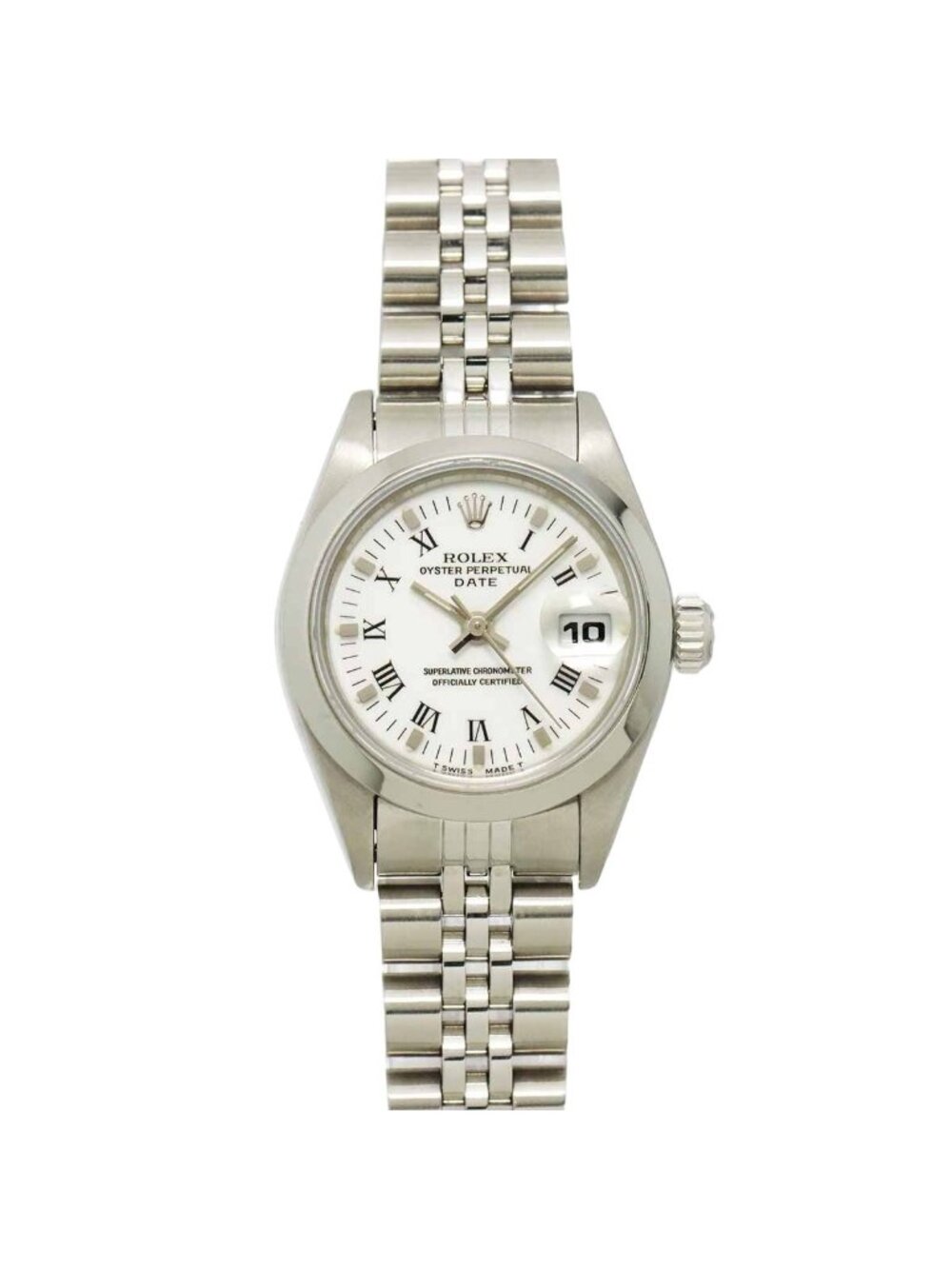 Rolex Oyster Perpetual Date Number Watch White Automatic Winding
